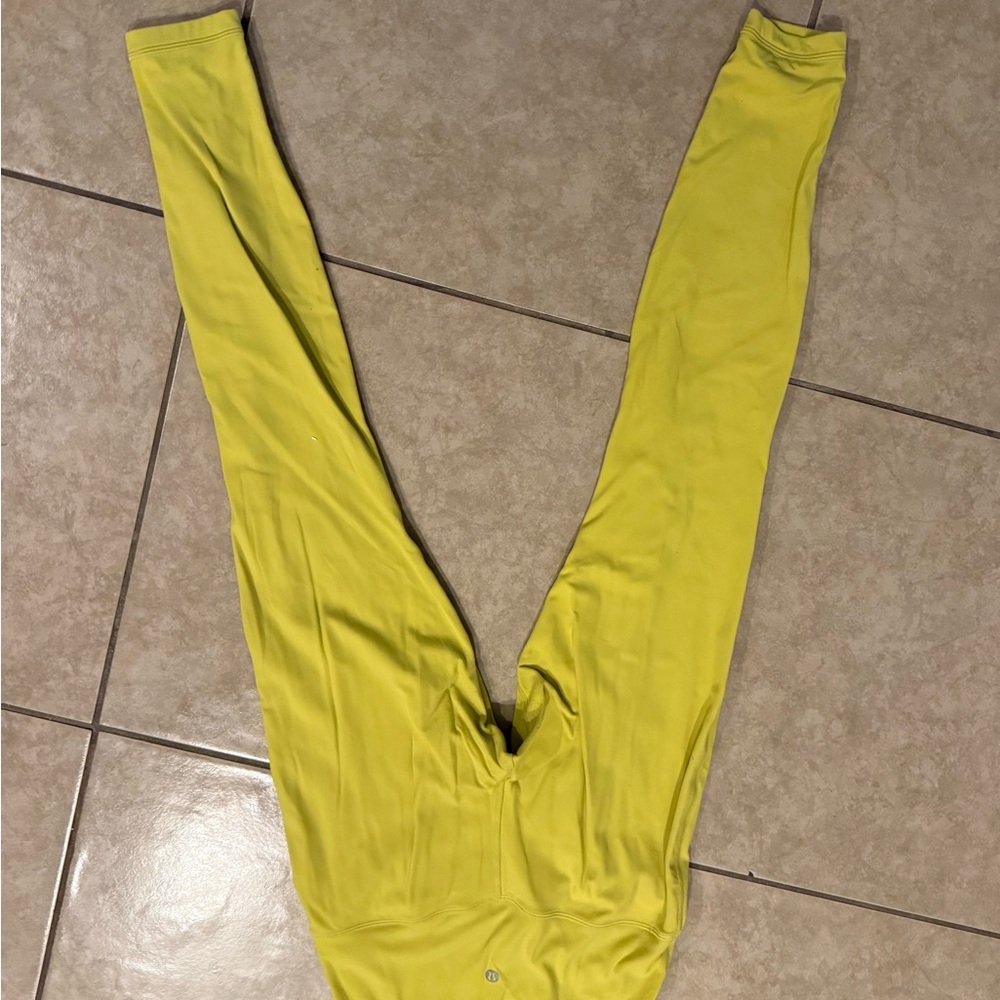 Lululemon Athletica Wunder Under Yellow Leggings - Picture 2 of 3